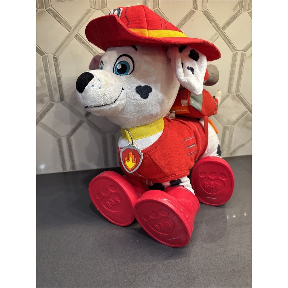 Build a Bear BAB Paw Patrol Marshal Dalmation Plush Firefighter With Full Outfit